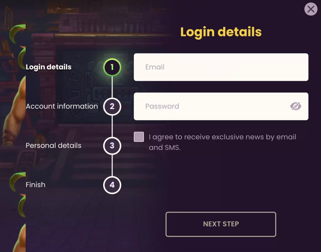Verify account step